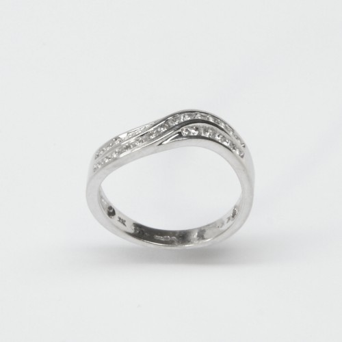 9ct White Gold Diamond Ring